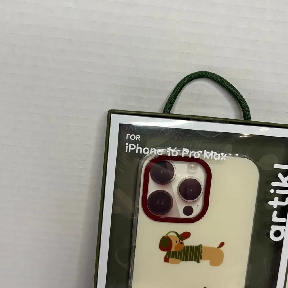 Artikl Dachshund Weiner Dog Winter Theme Kickstand iPhone 16 Pro Max Phone Case